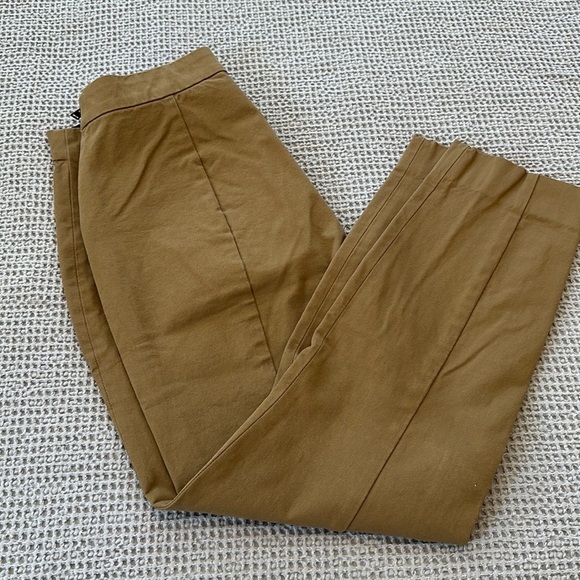 Everlane Side Zip Stretch Cotton Work Pants – Tan Size 8| High-Rise Ankle-Length - Picture 2 of 8